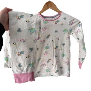 MotherCare Kids Pajama Set - White with Pink and Blue Accents